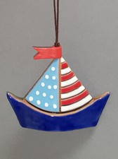 Keramik Glöckchen *Segelboot*