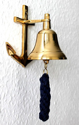 Messing wand glocke mit - messing, anker